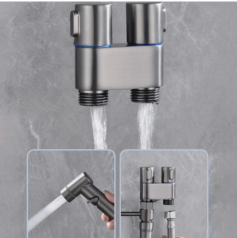 ABS Handheld Douche Bidet Toilet Spray Shower Shattaf Diverter Telescopic Hose