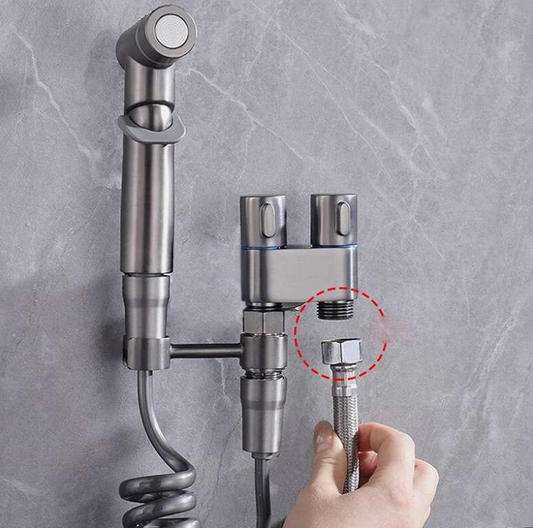 ABS Handheld Douche Bidet Toilet Spray Shower Shattaf Diverter Telescopic Hose