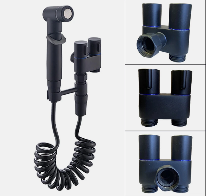 ABS Handheld Douche Bidet Toilet Spray Shower Shattaf Diverter Telescopic Hose