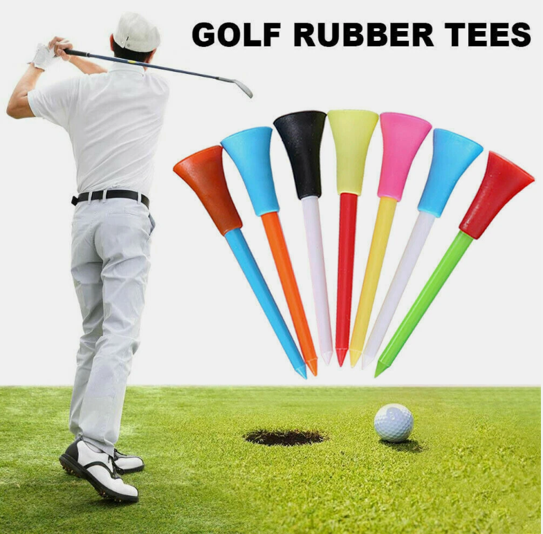 110Pcs Plastic & Rubber Cushion Top Golf Tees 83mm High Quality Fast Dispatch