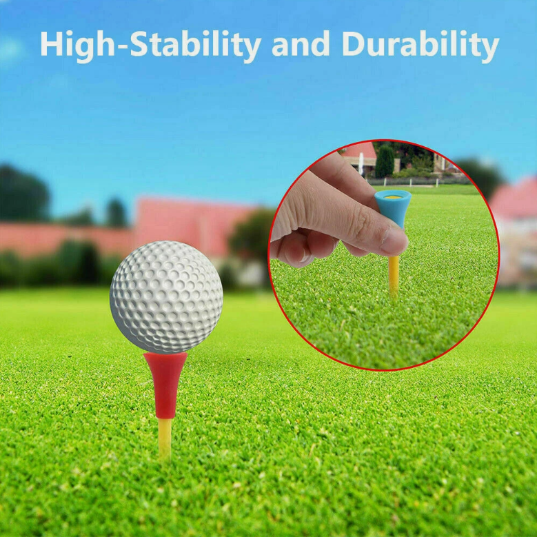 110Pcs Plastic & Rubber Cushion Top Golf Tees 83mm High Quality Fast Dispatch
