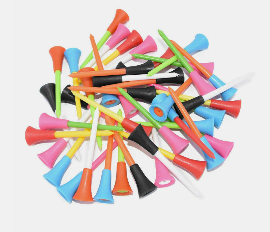 110Pcs Plastic & Rubber Cushion Top Golf Tees 83mm High Quality Fast Dispatch