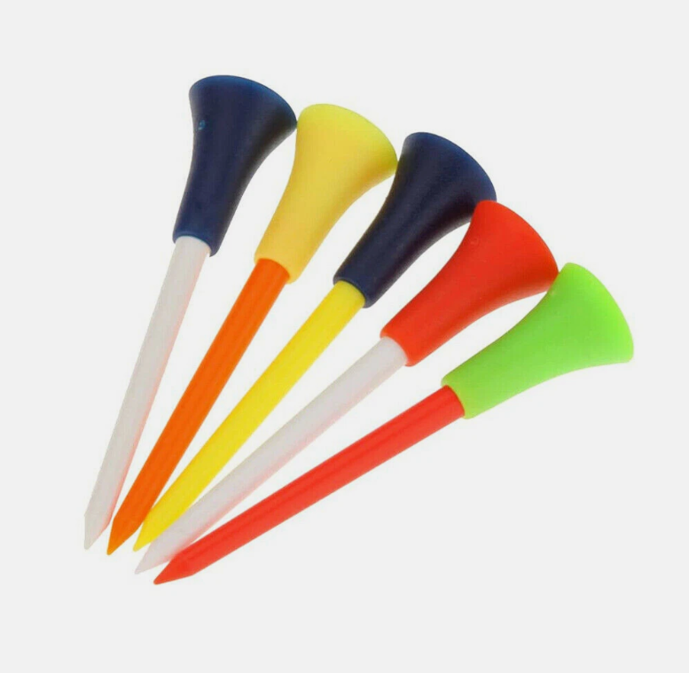 110Pcs Plastic & Rubber Cushion Top Golf Tees 83mm High Quality Fast Dispatch