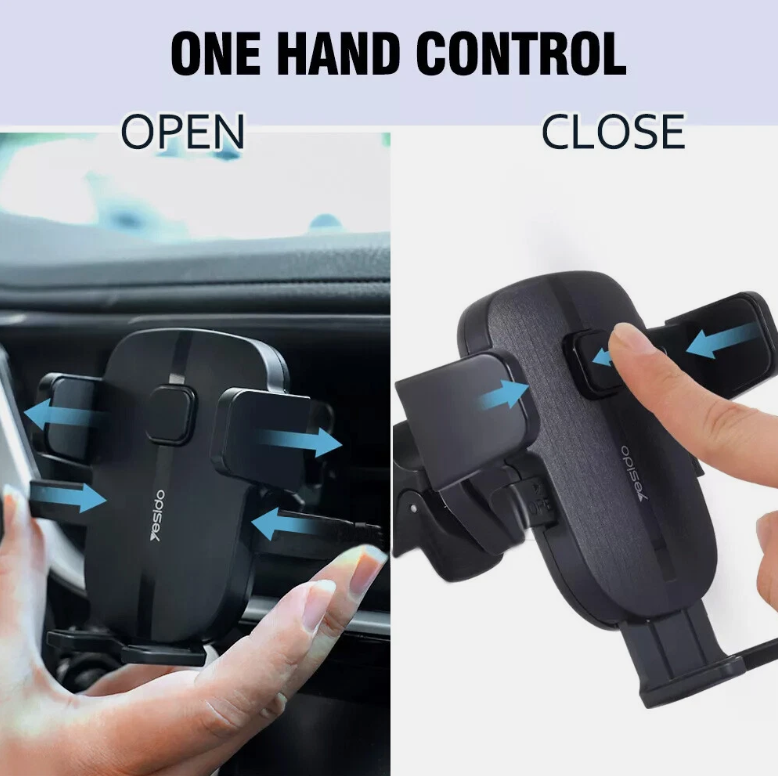 Car Phone Holder Mount Air Vent Grip Lock System Rotation For iPhone Samsung AU