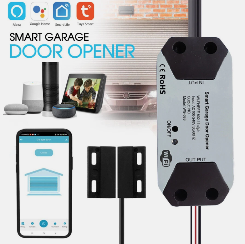WIFI Smart Garage Door Opener Wireless APP Phone Remote Voice Controller Switch