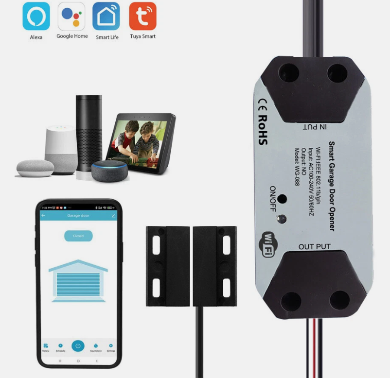 WIFI Smart Garage Door Opener Wireless APP Phone Remote Voice Controller Switch