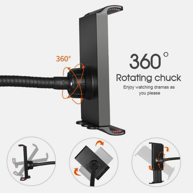 Adjustable Floor Stand Bed Lazy Mount Holder Arm Bracket For Phone Tablet iPad