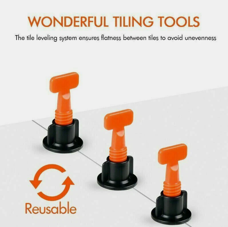 50-200 Tile Leveling System Clips Levelling Spacer Tiling Tool Floor Wall Wrench