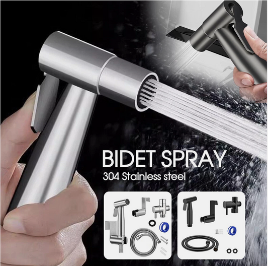 Handheld Bidet Sprayer Kit Stainless Steel Douche Toilet Shower Spray