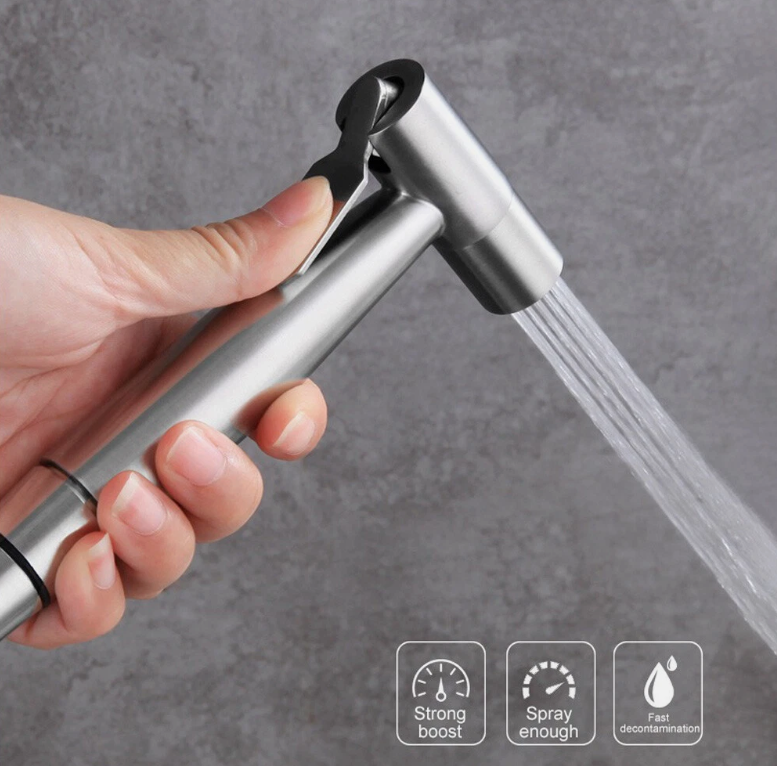 Handheld Bidet Sprayer Kit Stainless Steel Douche Toilet Shower Spray