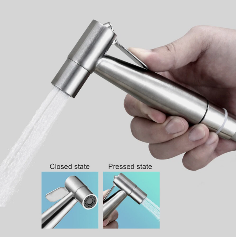 Handheld Bidet Sprayer Kit Stainless Steel Douche Toilet Shower Spray