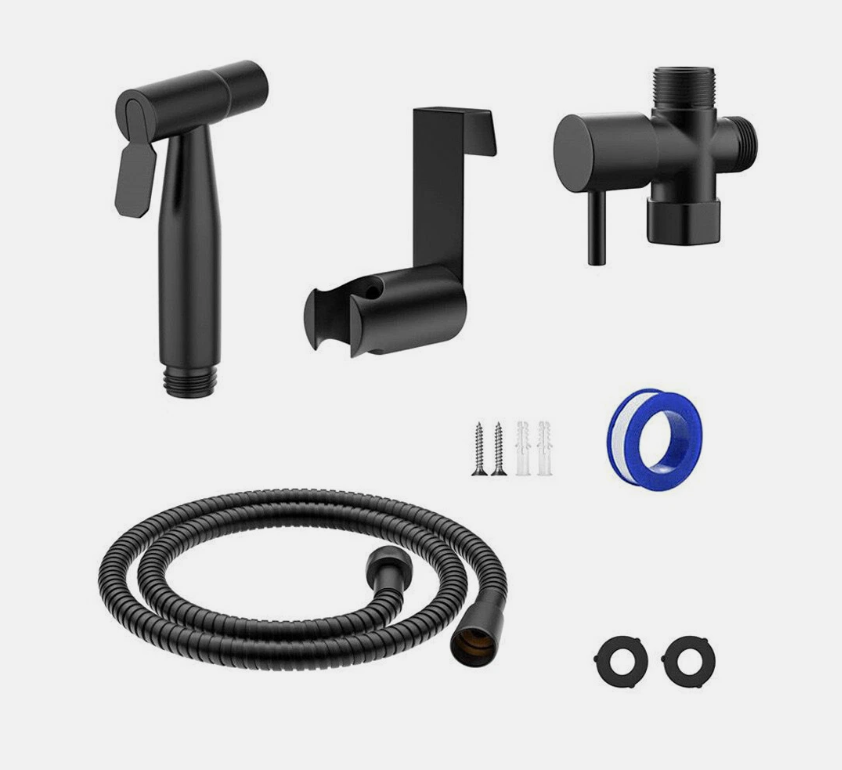 Handheld Bidet Sprayer Kit Stainless Steel Douche Toilet Shower Spray