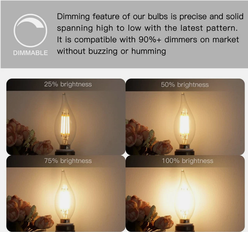 10pcs 4w 6w Edison Light Bulb Vintage Industrial Cafe Bar Filament Led Globe E14