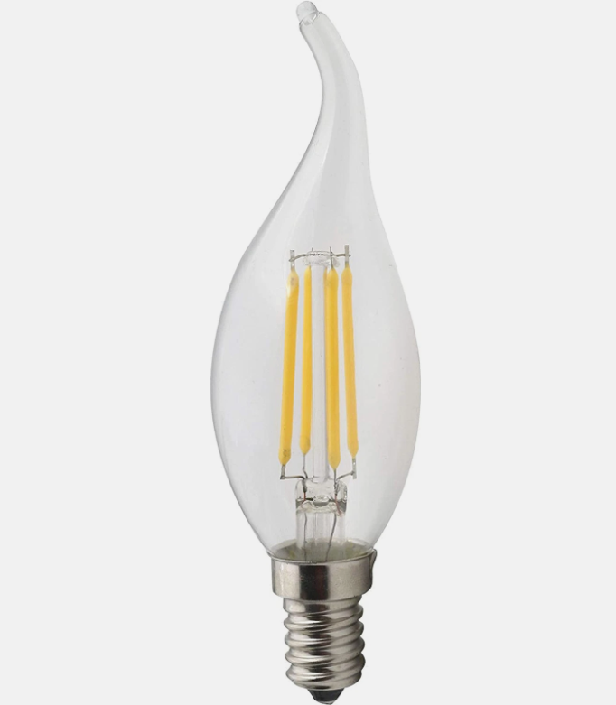 E14 4/6W LED Dimmable Bulb Flame Chandelier Candle Light SES Edison Lamp