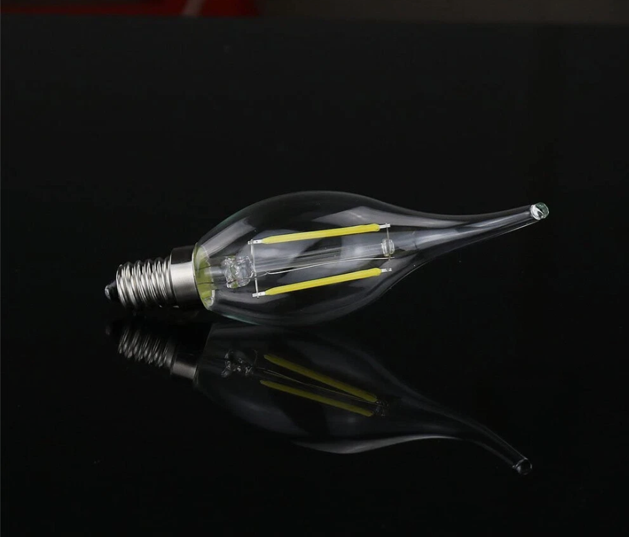 E14 4/6W LED Dimmable Bulb Flame Chandelier Candle Light SES Edison Lamp