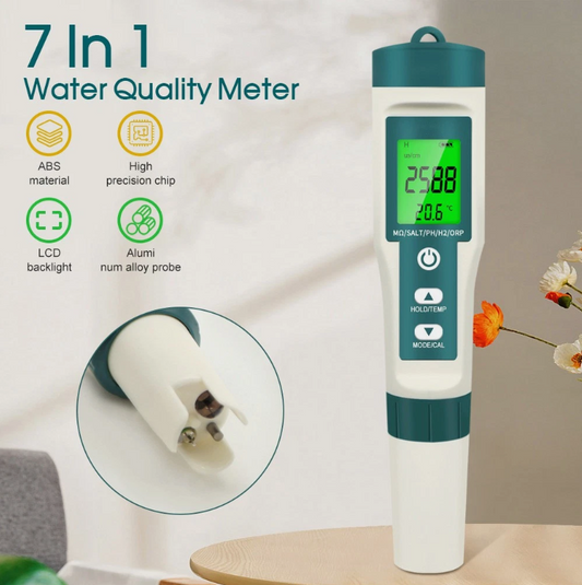 7 In 1 Digital PH Meter TDS Meter Digital Tester Pen Pool Water Quality Monitor