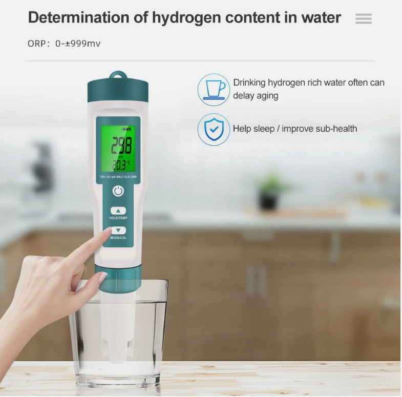 7 In 1 Digital PH Meter TDS Meter Digital Tester Pen Pool Water Quality Monitor