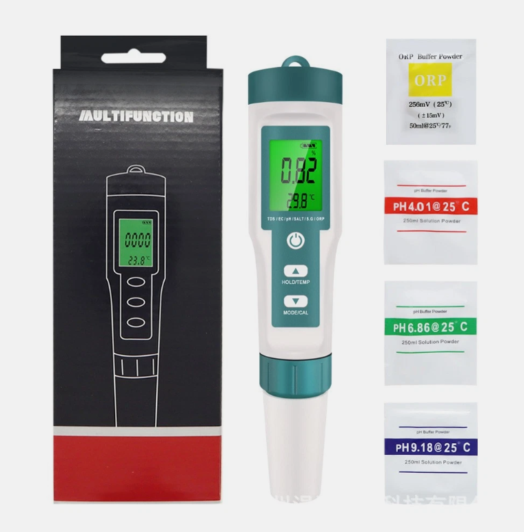 7 In 1 Digital PH Meter TDS Meter Digital Tester Pen Pool Water Quality Monitor