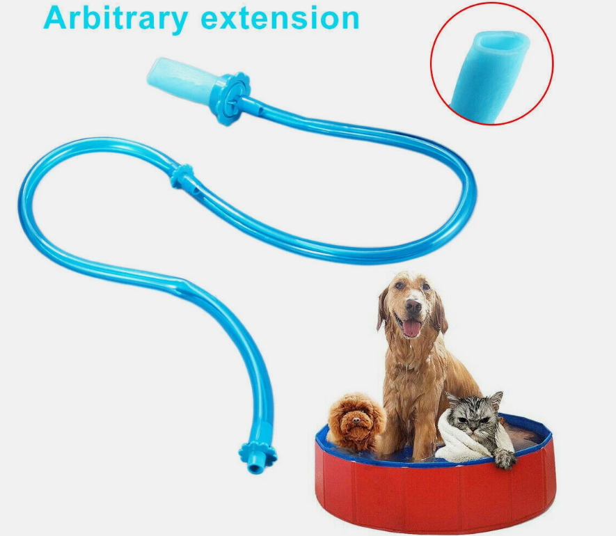 Pet Shower Connector Wash Hose Attachment Sprinkler Handheld Rinser Dogs Bathing
