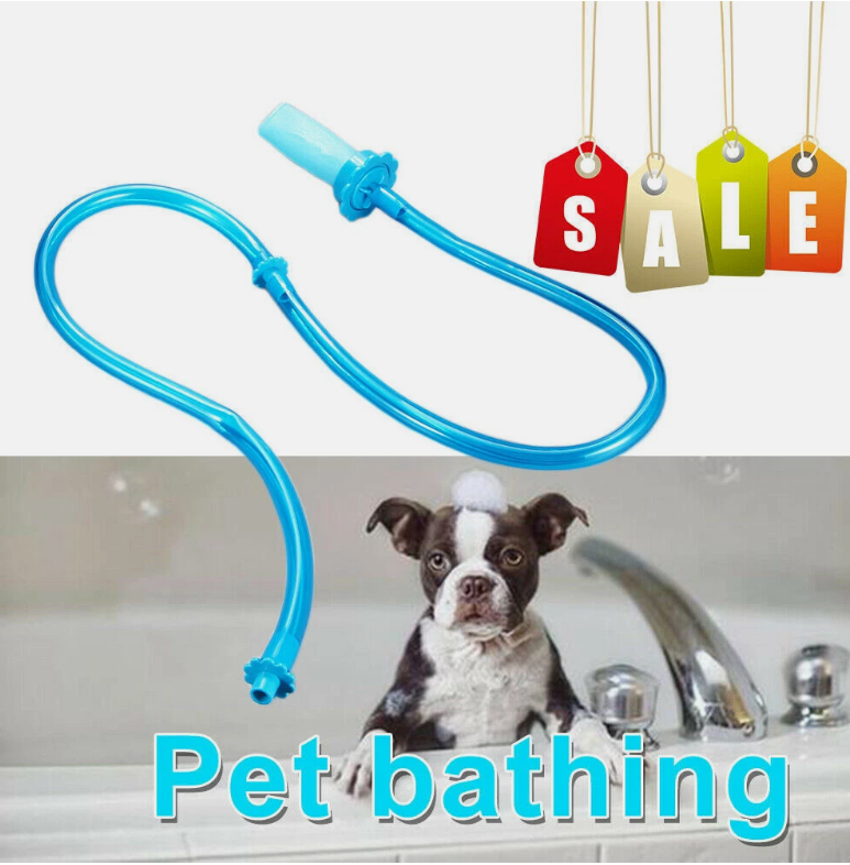 Pet Shower Connector Wash Hose Attachment Sprinkler Handheld Rinser Dogs Bathing