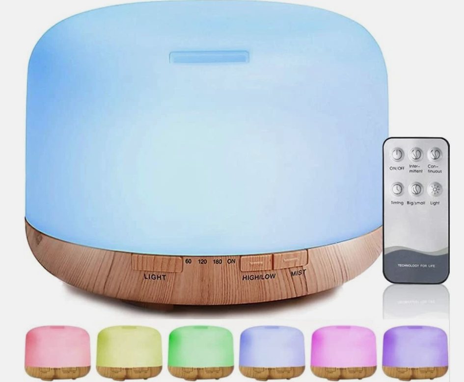 500ML Aroma Aromatherapy Diffuser LED Oil Ultrasonic Air Humidifier Purifier