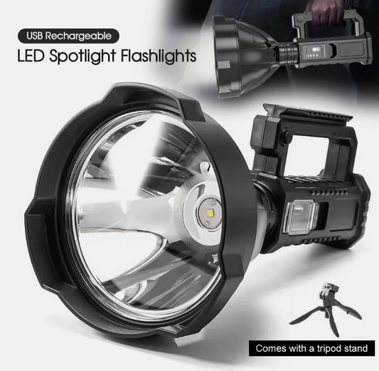 4 mode USB Rechargeable, LED Spotlight Flashlights, High Lumens, Upgraded XHP50
