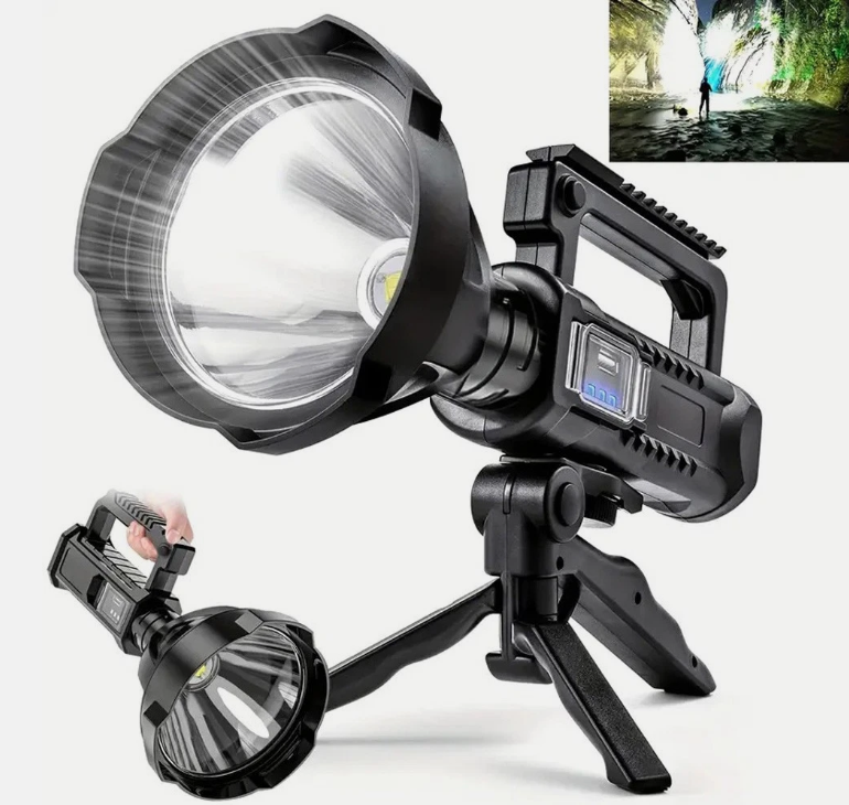 4 mode USB Rechargeable, LED Spotlight Flashlights, High Lumens, Upgraded XHP50