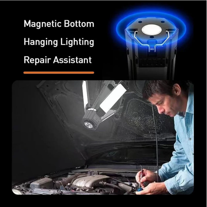 Camping Light with 5 Modes Magnetic Work Lamp Power Bank
