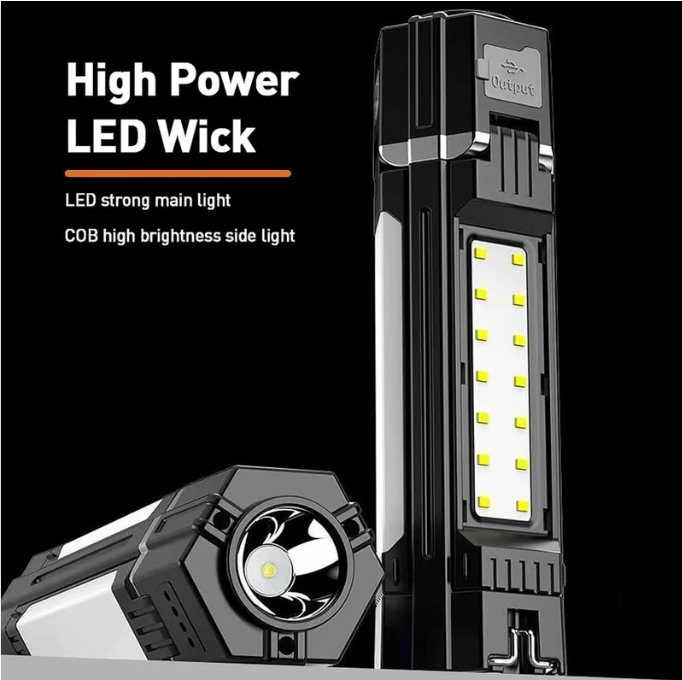 Camping Light with 5 Modes Magnetic Work Lamp Power Bank