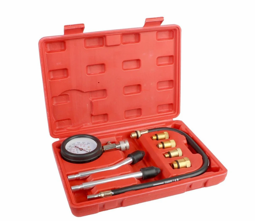 Gasoline Engine Compression Tester with M10 M12 M14 M18 Adapters
