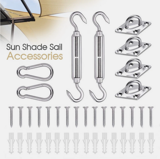 Sun Shade Sail Fixing Hardware Accessories Kit Garden Patio Sunscreen Canopy