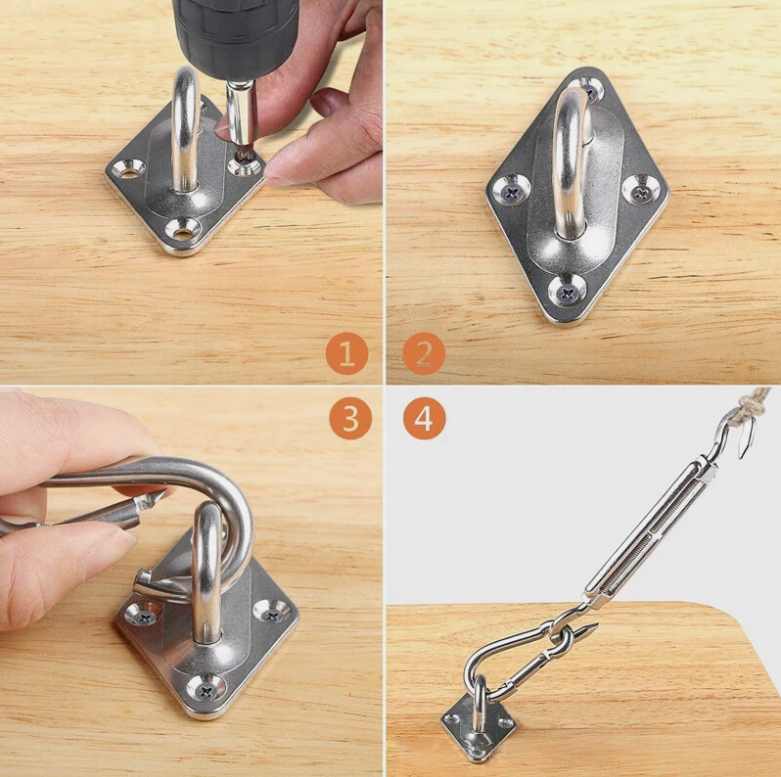 Sun Shade Sail Fixing Hardware Accessories Kit Garden Patio Sunscreen Canopy