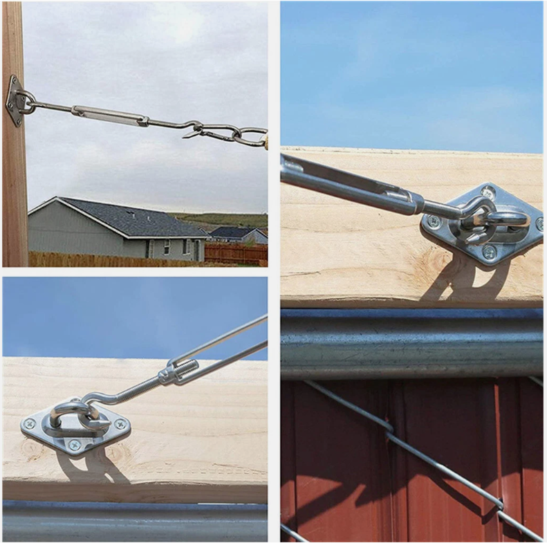 Sun Shade Sail Fixing Hardware Accessories Kit Garden Patio Sunscreen Canopy