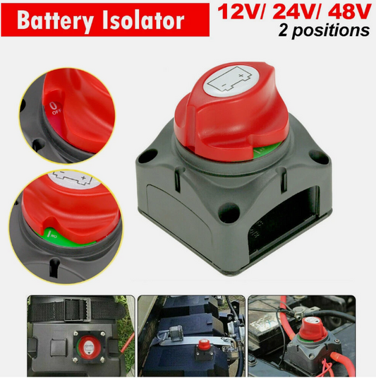 12V/24V/48V Battery Master Disconnect Switch Boat Marine Caravan Isolator On/Off