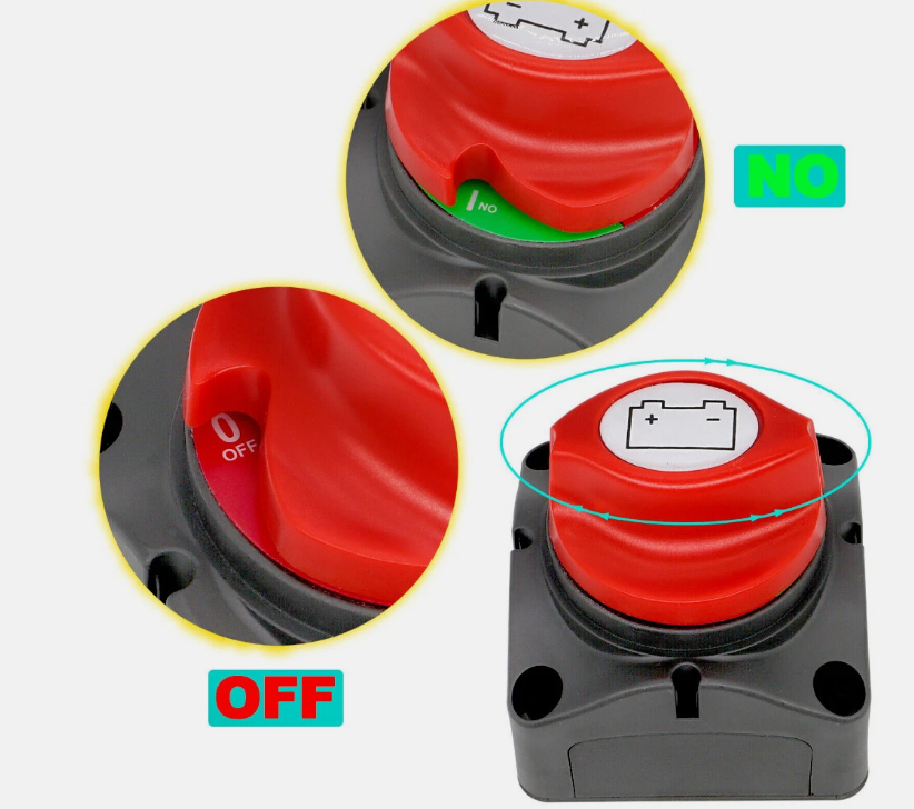 12V/24V/48V Battery Master Disconnect Switch Boat Marine Caravan Isolator On/Off