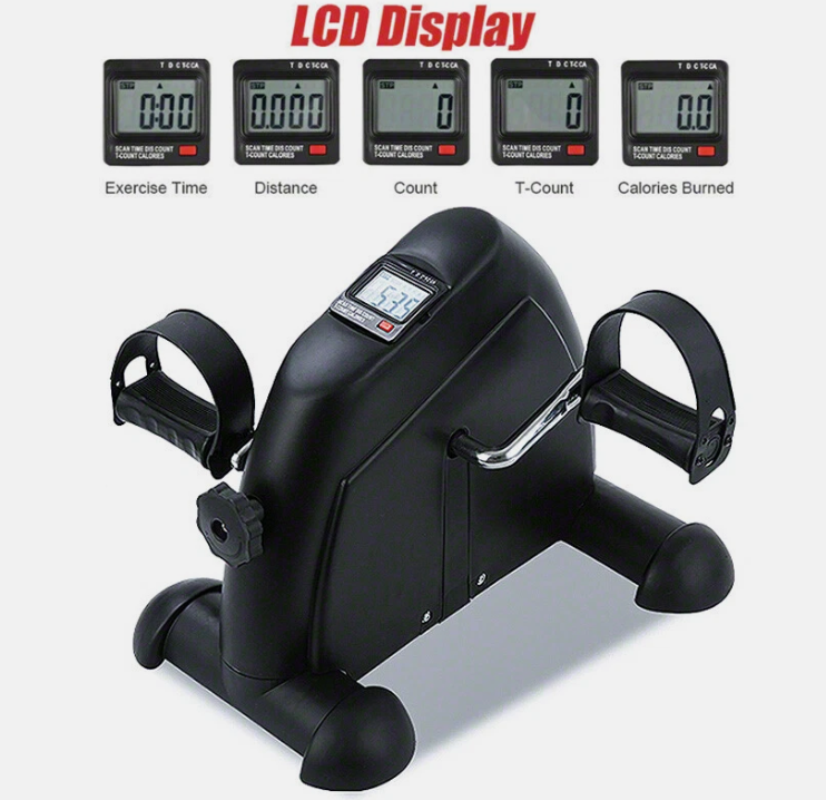 PORTABLE EXERCISER MINI BIKE TRAINER EXERCISE MACHINE DESK HOME GYM PEDAL CYCLE