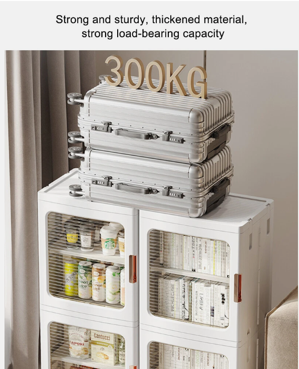 Storage Boxes Foldable Transparent Living Room Bedroom Storage Organizer