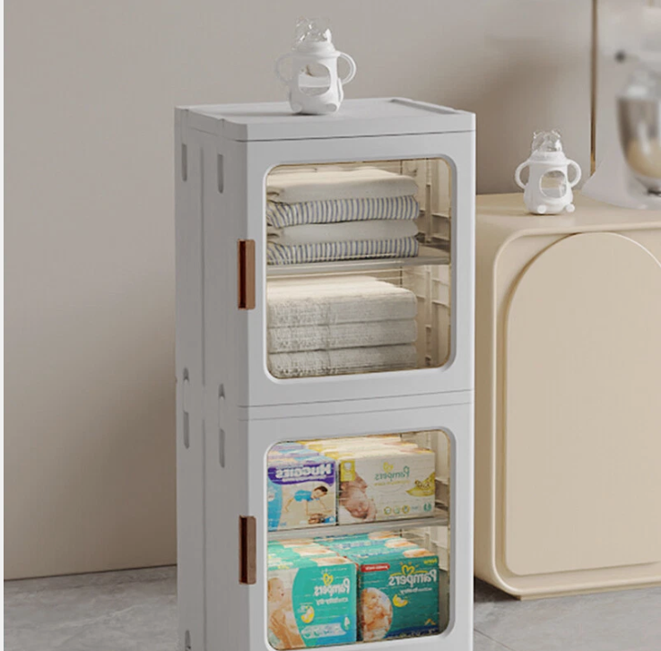 Storage Boxes Foldable Transparent Living Room Bedroom Storage Organizer