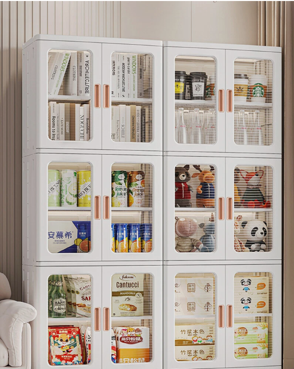 Storage Boxes Foldable Transparent Living Room Bedroom Storage Organizer