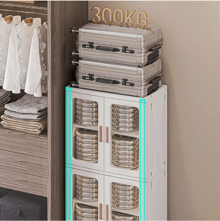 Storage Boxes Foldable Transparent Living Room Bedroom Storage Organizer