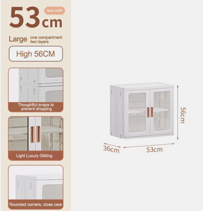 Storage Boxes Foldable Transparent Living Room Bedroom Storage Organizer