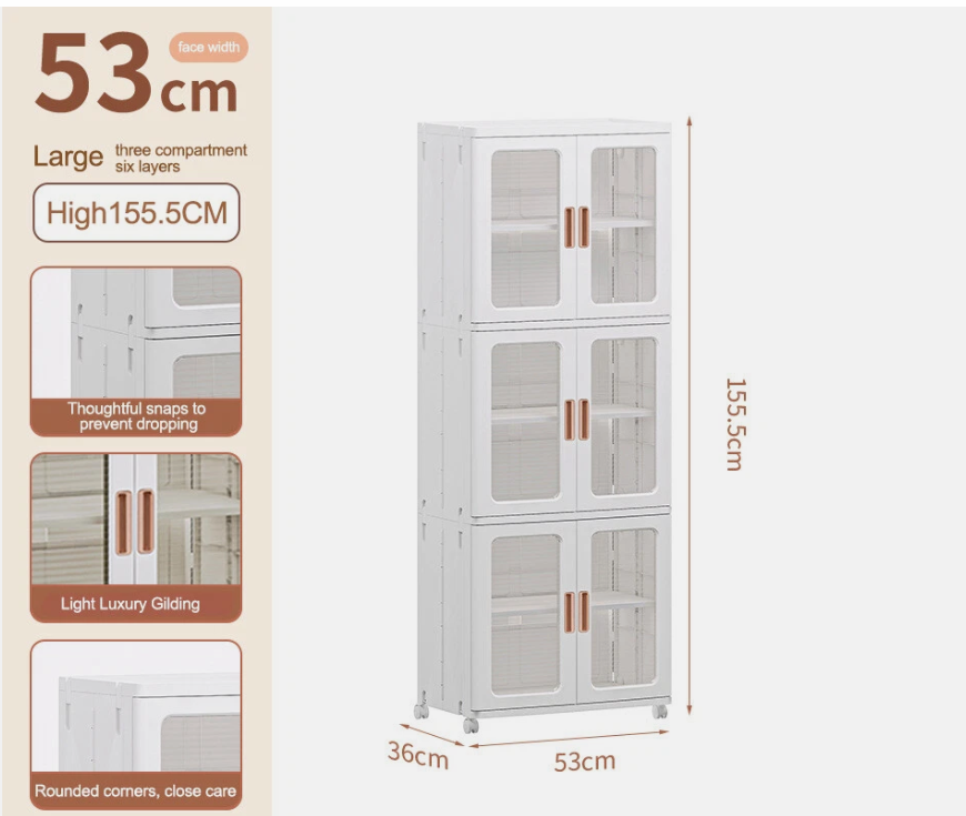 Storage Boxes Foldable Transparent Living Room Bedroom Storage Organizer