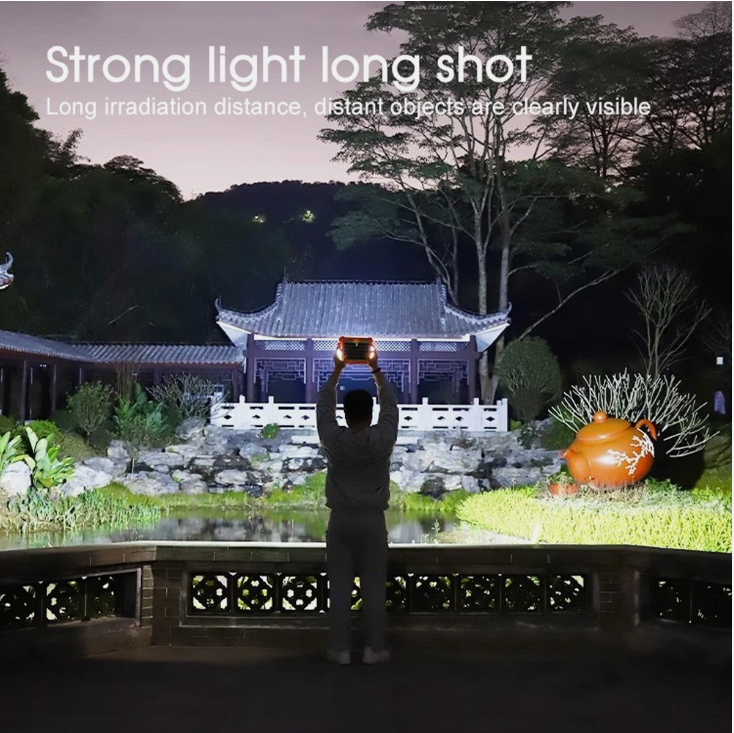 162LED Rechargeable Work Light Solar Floodlight USB Portable Emergency Lamp