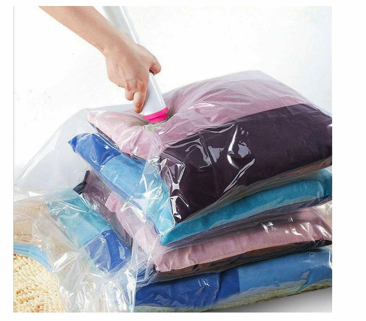 Vacuum Storage Bags Space Saver - Space Saving Organizer Bags- Airtight, Waterproof, Reusable Compression Bags for Clothes, Blankets & Seasonal Storage 12 pcs 70x100cm