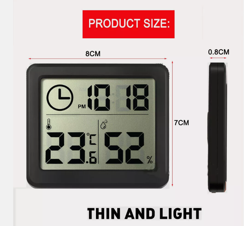Digital Thermometer Humidity Meter Room Temperature Indoor LCD Hygrometer