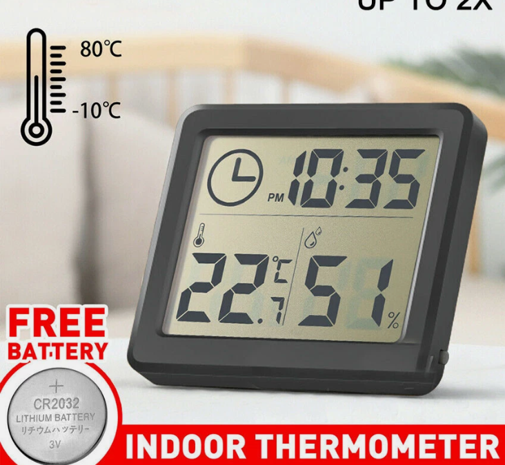 Digital Thermometer Humidity Meter Room Temperature Indoor LCD Hygrometer