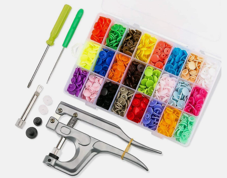 T5 KAM Plastic Snaps Fastener Buttons Press Stud Size 20 Poppers Plier Kits Set