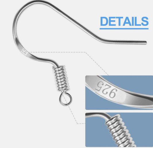 100/500pcs 925 Silver Earring Hooks French Hook Ear Wire DIY Earrings Jewelry