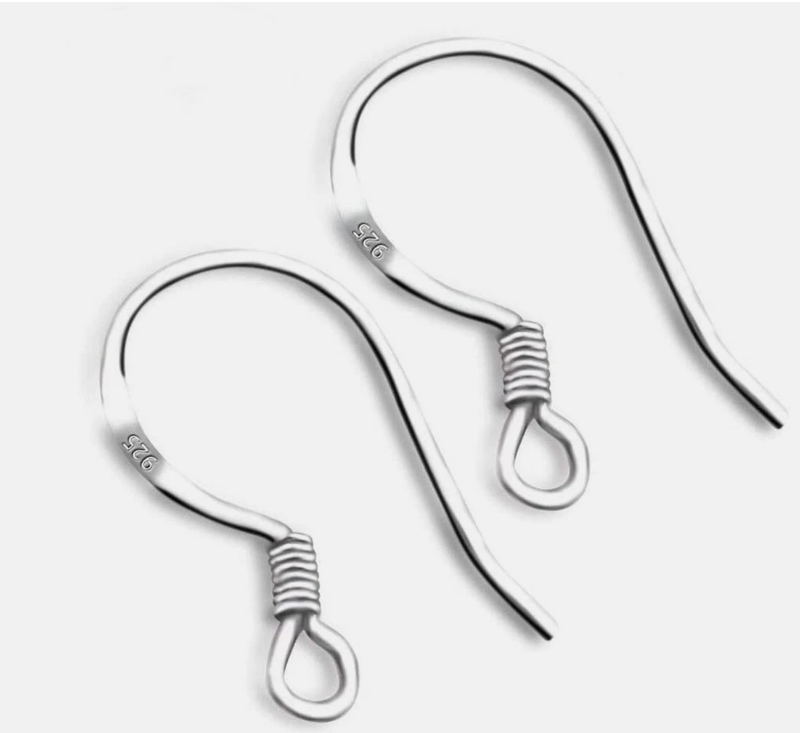 100/500pcs 925 Silver Earring Hooks French Hook Ear Wire DIY Earrings Jewelry