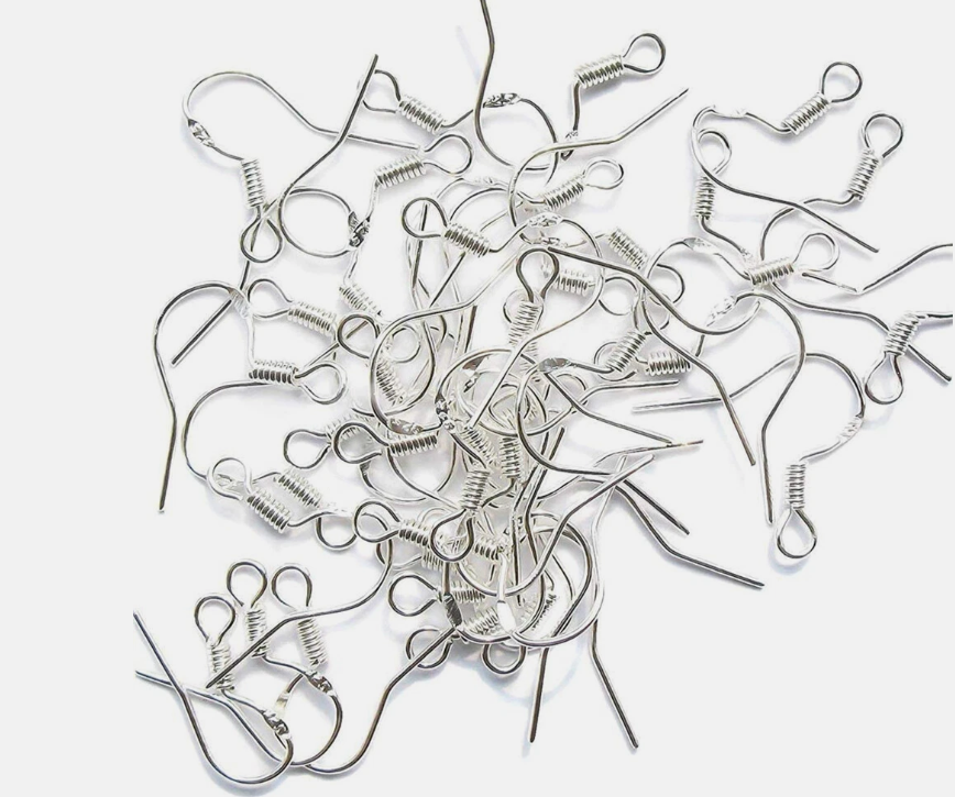 100/500pcs 925 Silver Earring Hooks French Hook Ear Wire DIY Earrings Jewelry